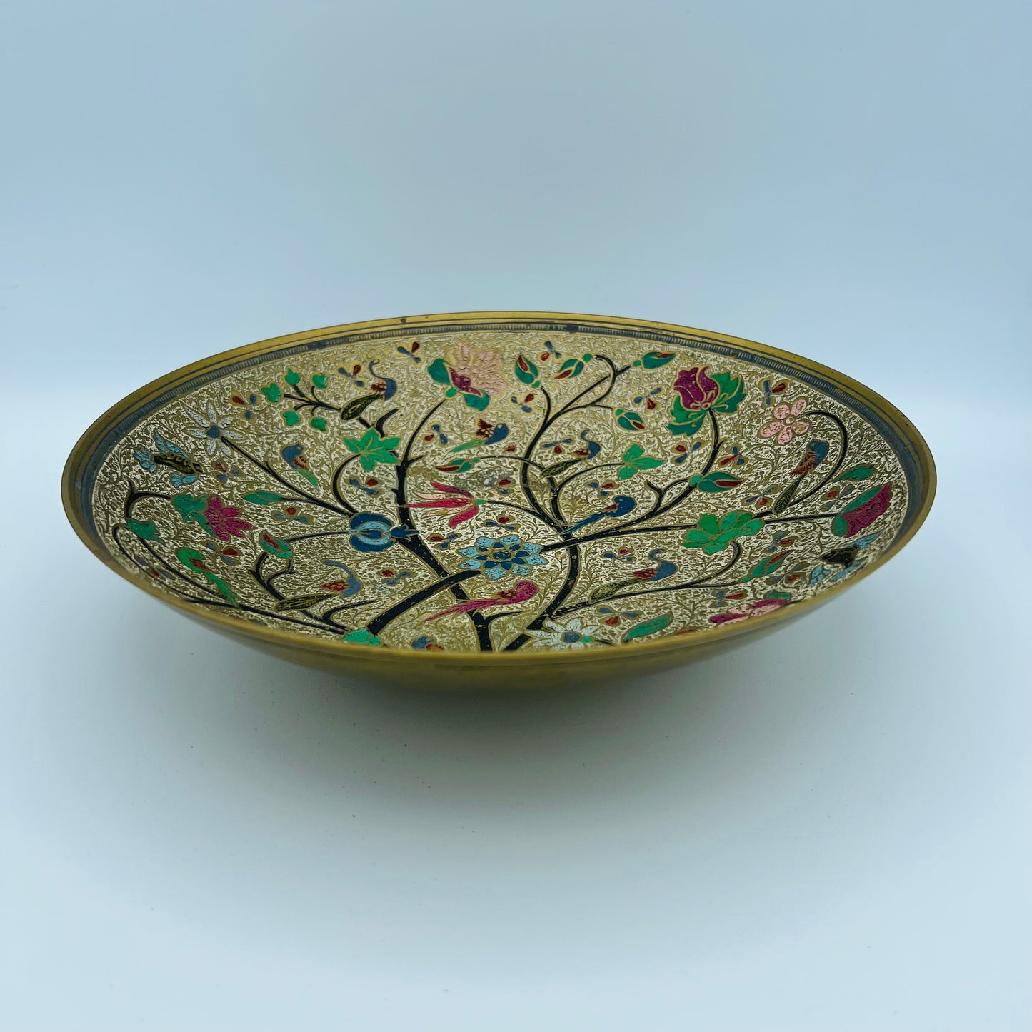 Brass & Enamel Bowl