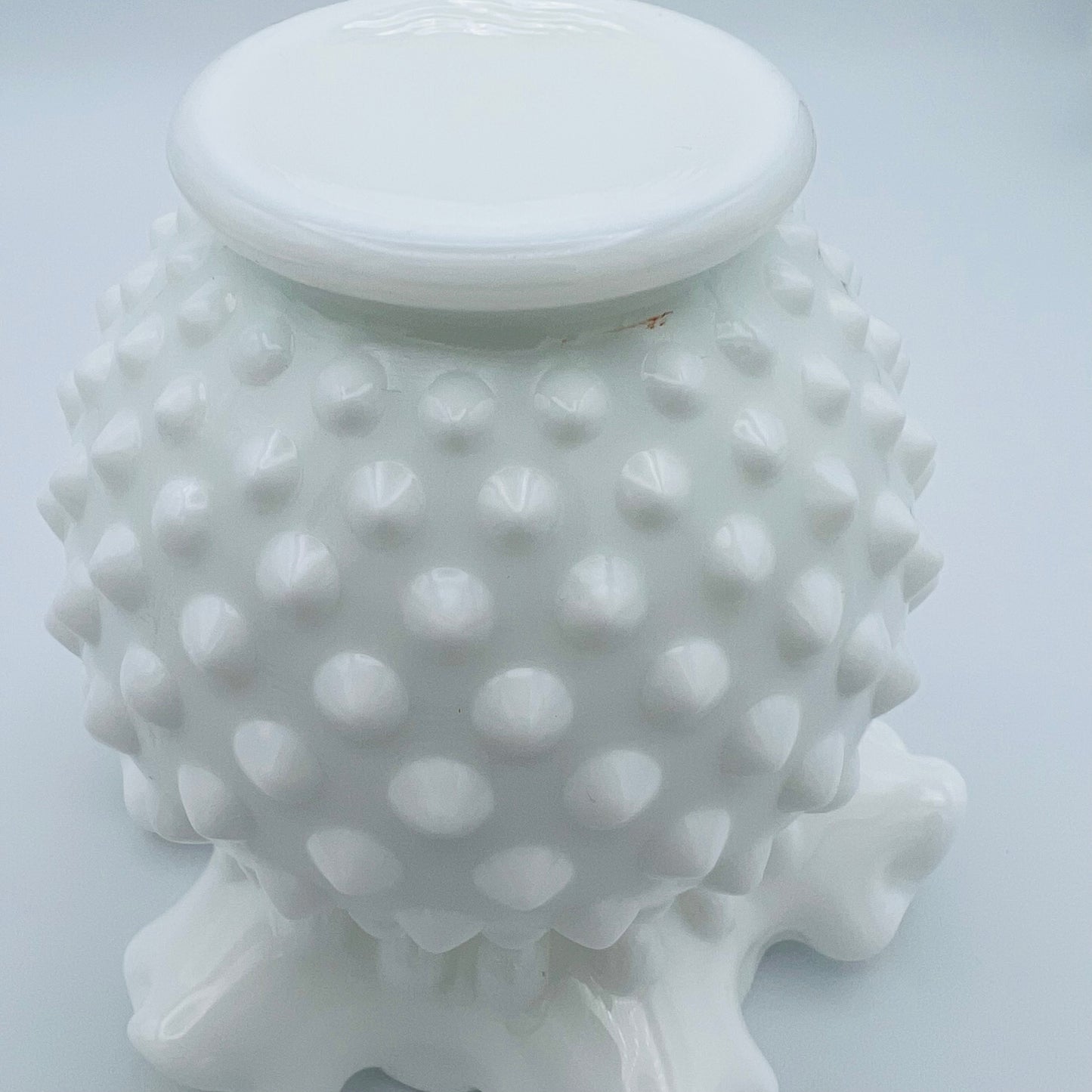 Milk Glass Hobnail Vase