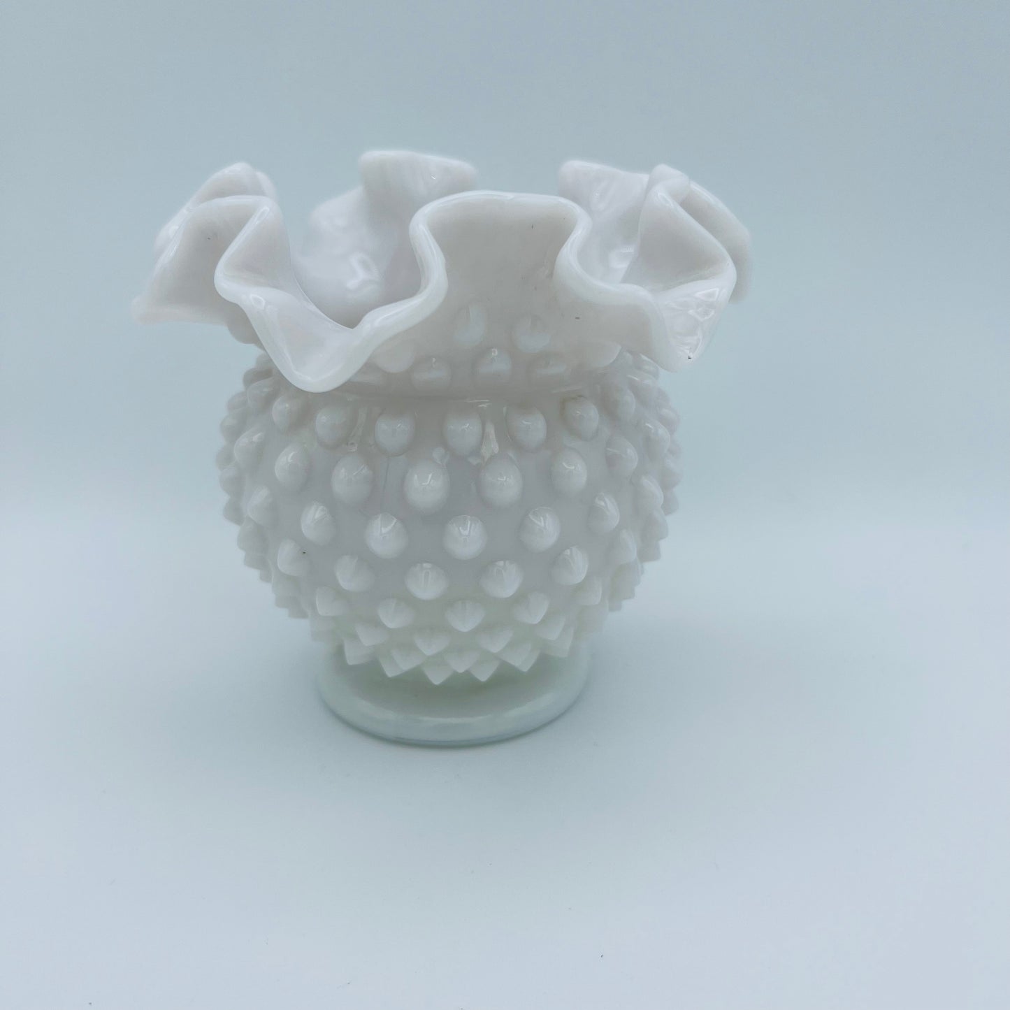 Milk glass Hobnail Vase