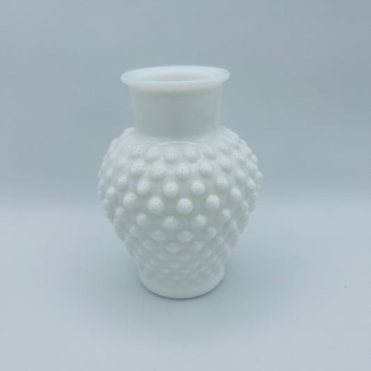 Hobnail Milk Glass Vase