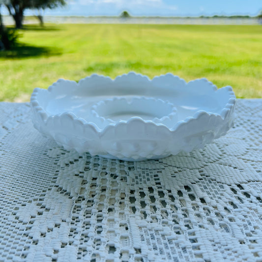 Fenton Hobnail Milk Glass Ashtray