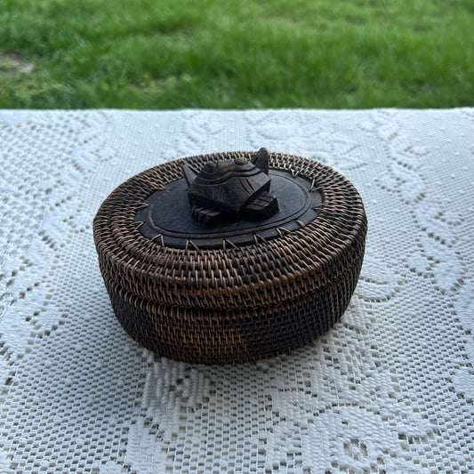 Woven Lidded Basket