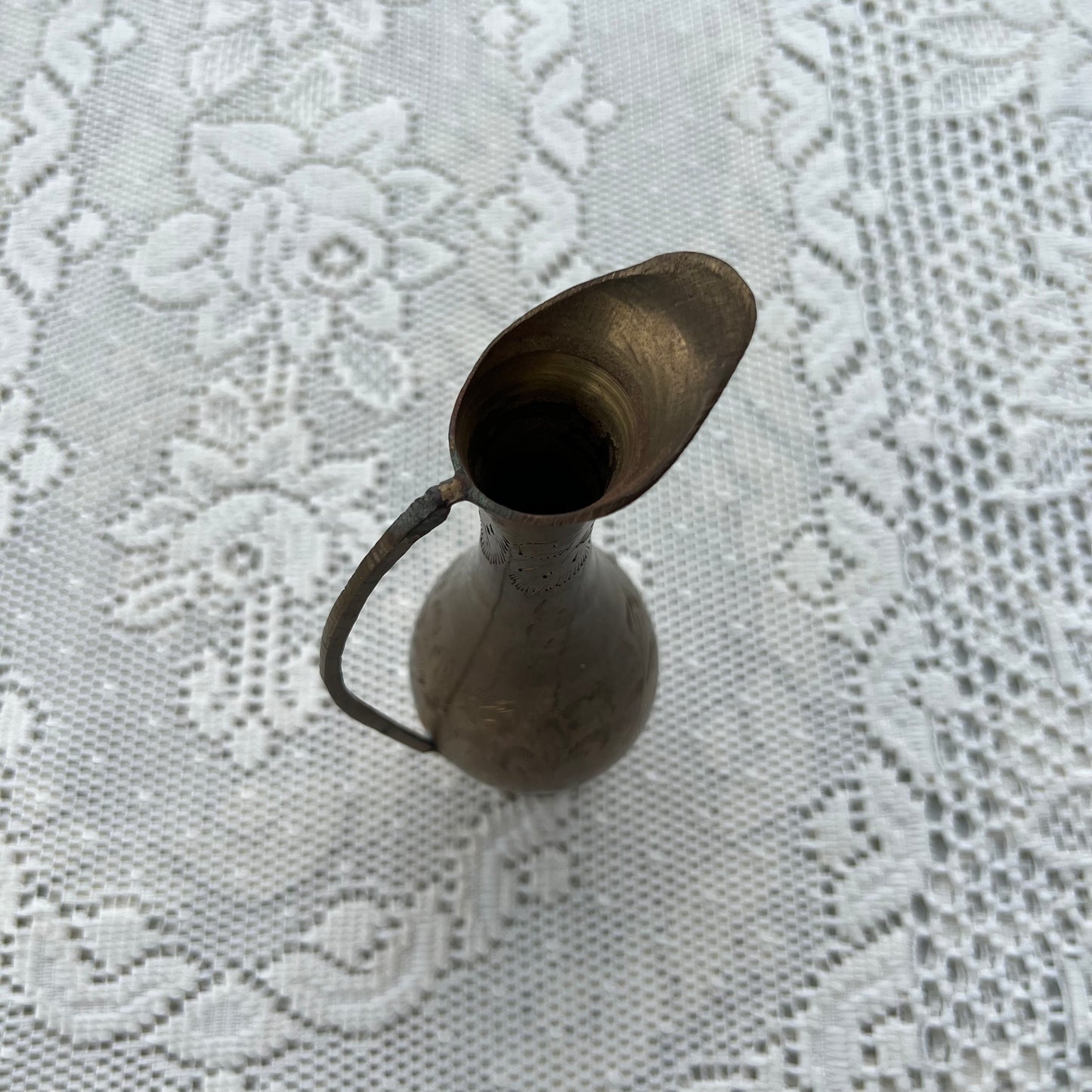 Brass Etched Vase