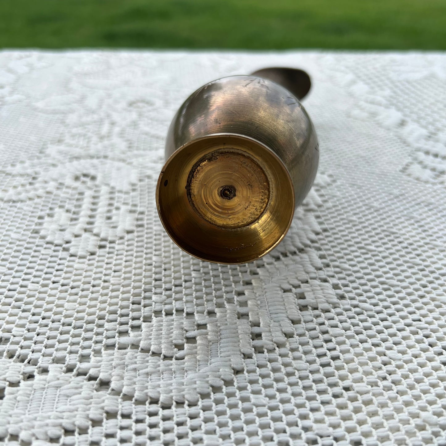 Brass Etched Vase