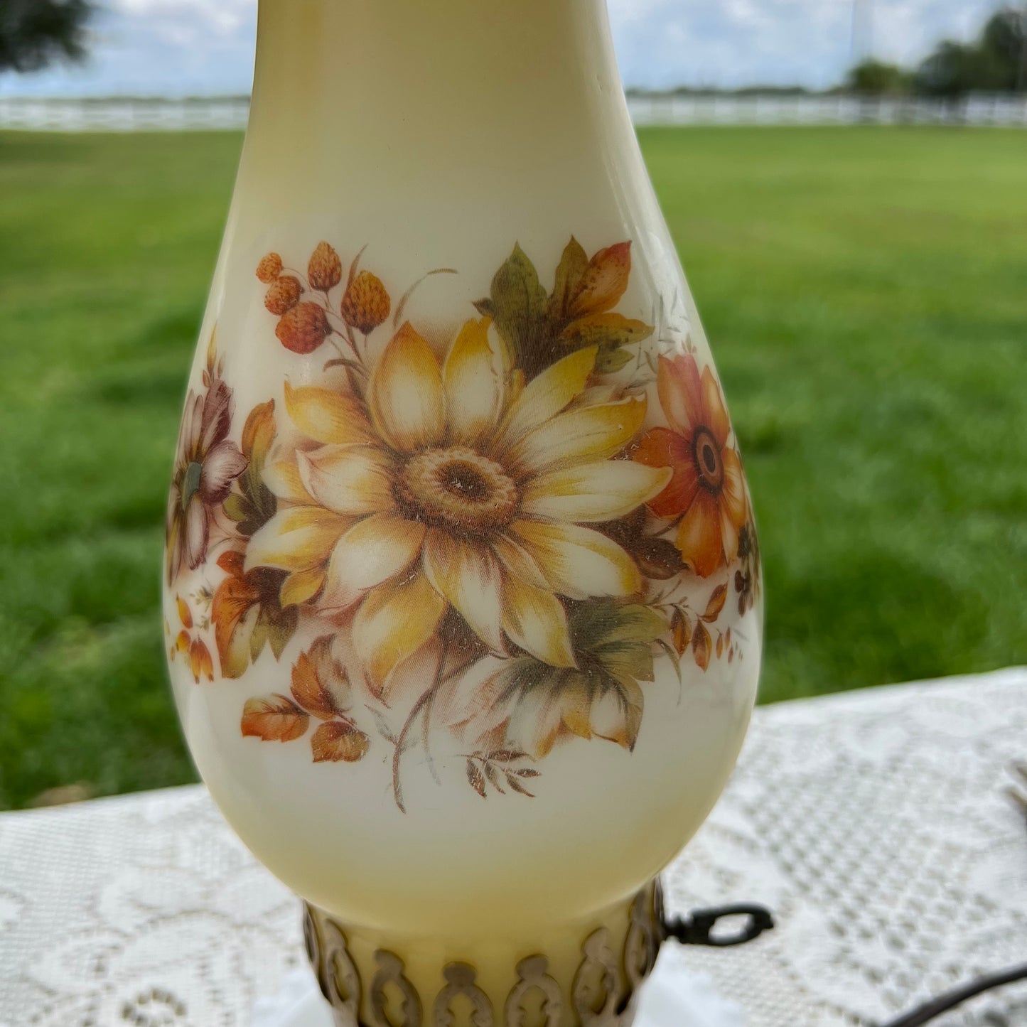 Pair of Milk Glass Lamps