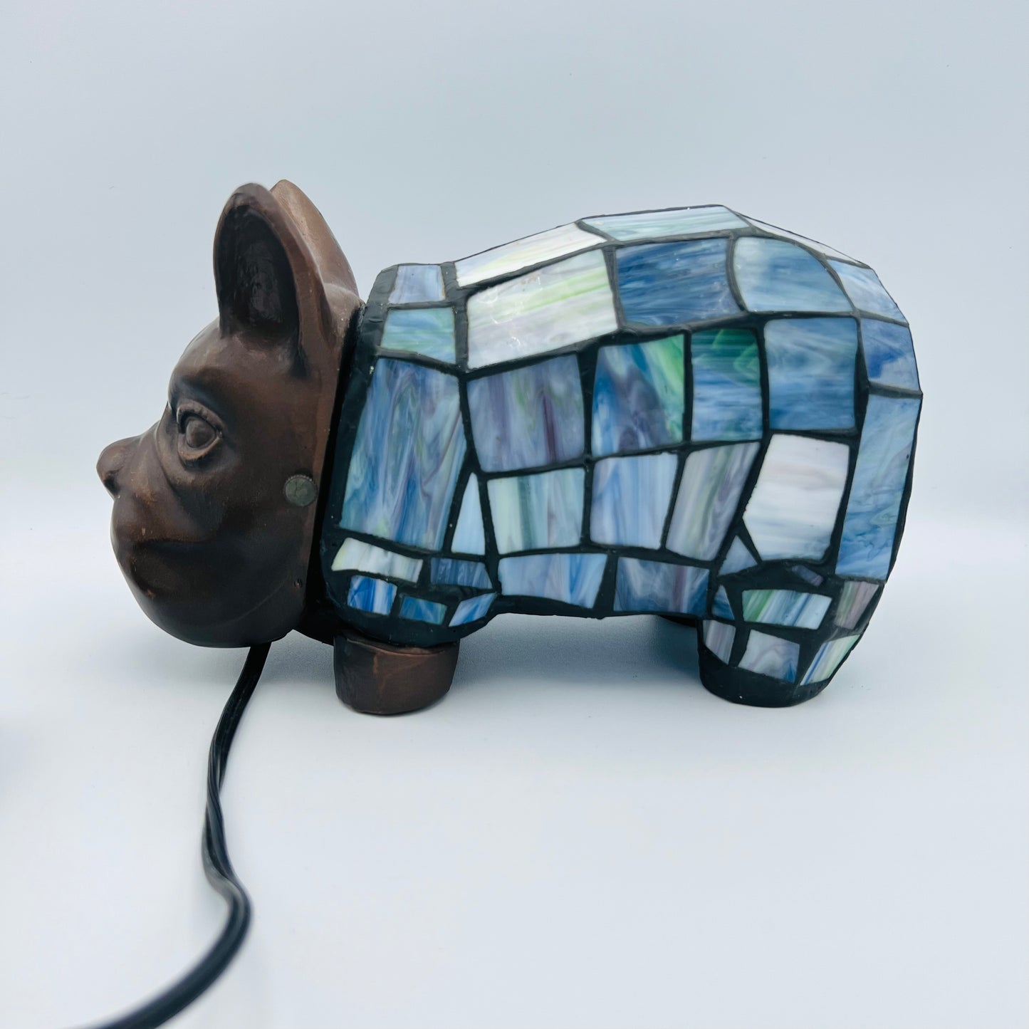 Stained Glass French Bulldog Lamp