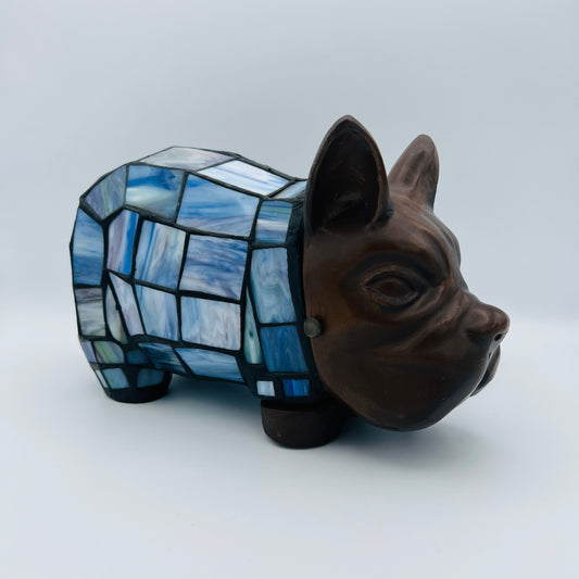 Stained Glass French Bulldog Lamp