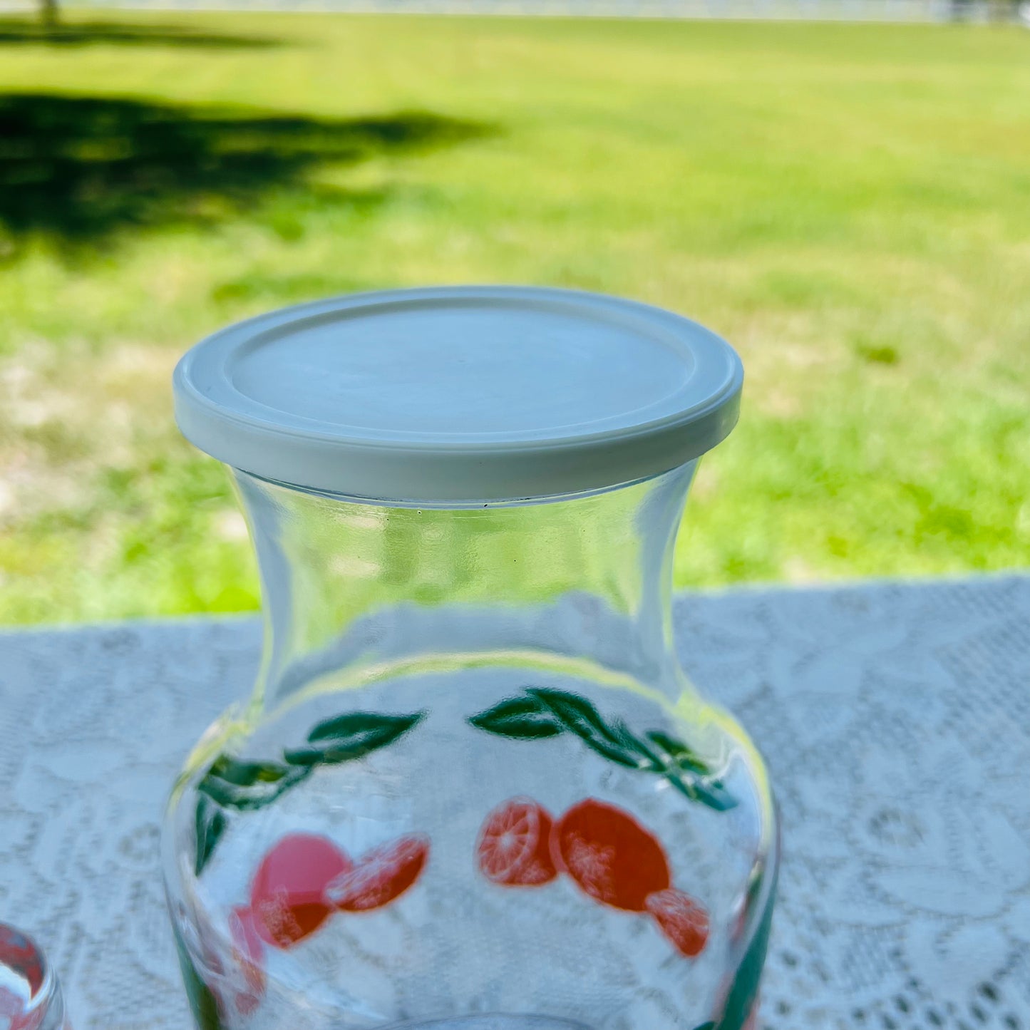 Anchor Hocking Orange Juice Carafe set