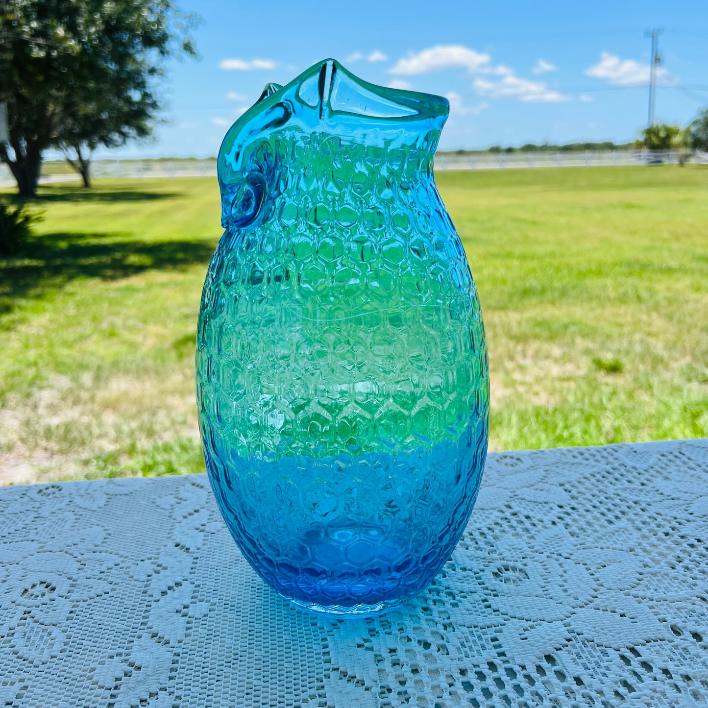 Hand Blown Owl Art Glass