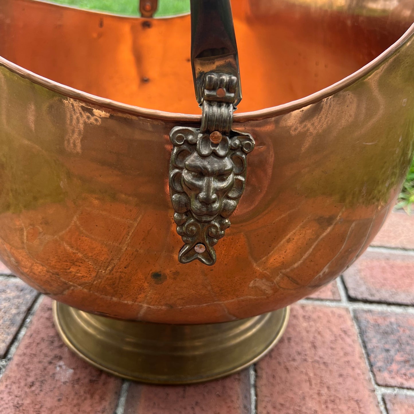 Large Copper Skuttle Bucket