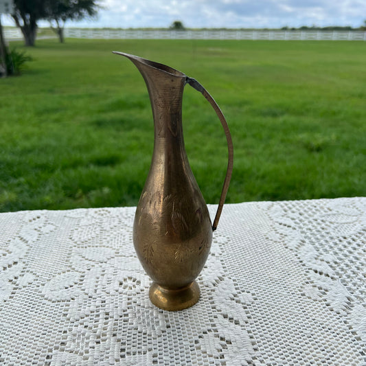 Brass Etched Vase