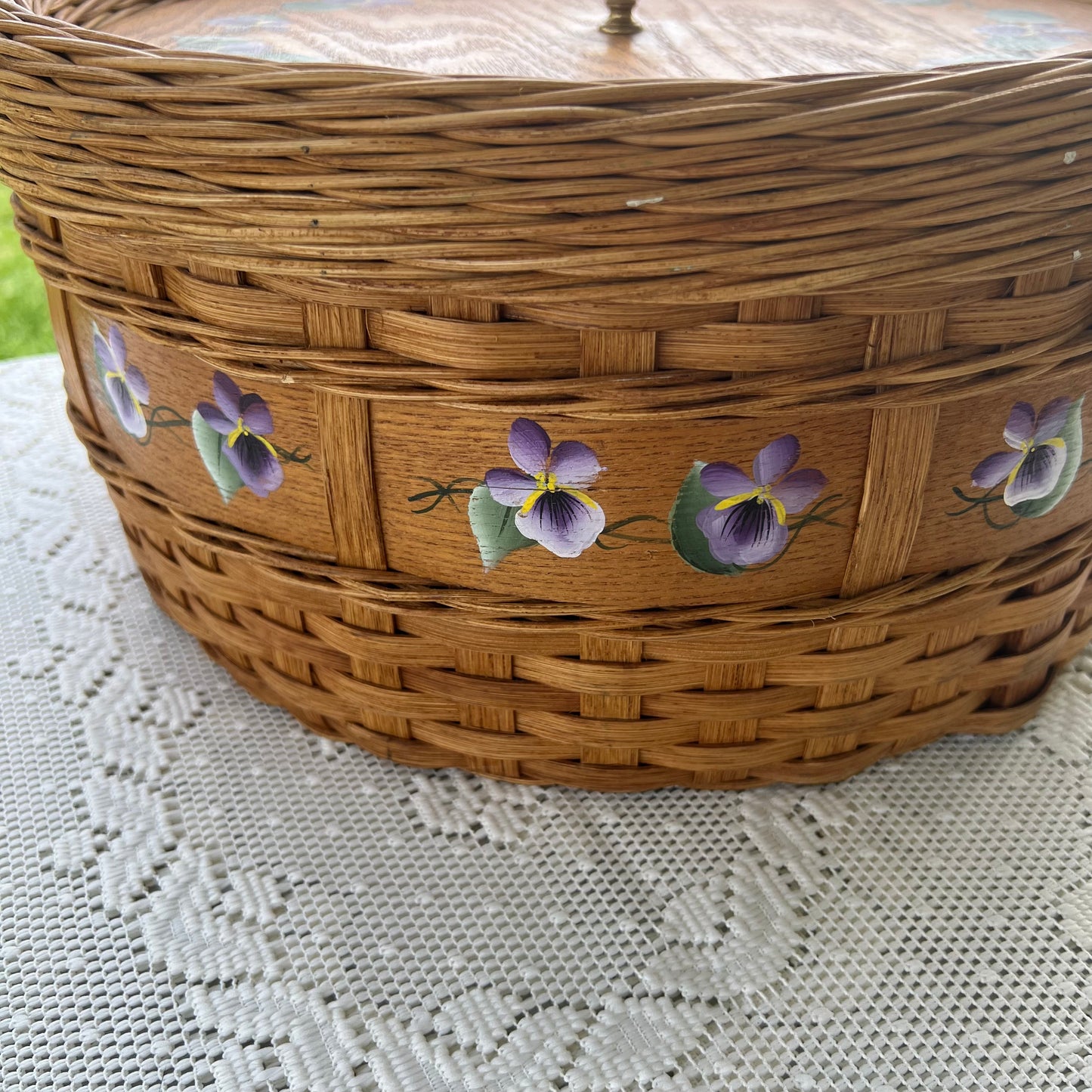 Hand Painted Basket