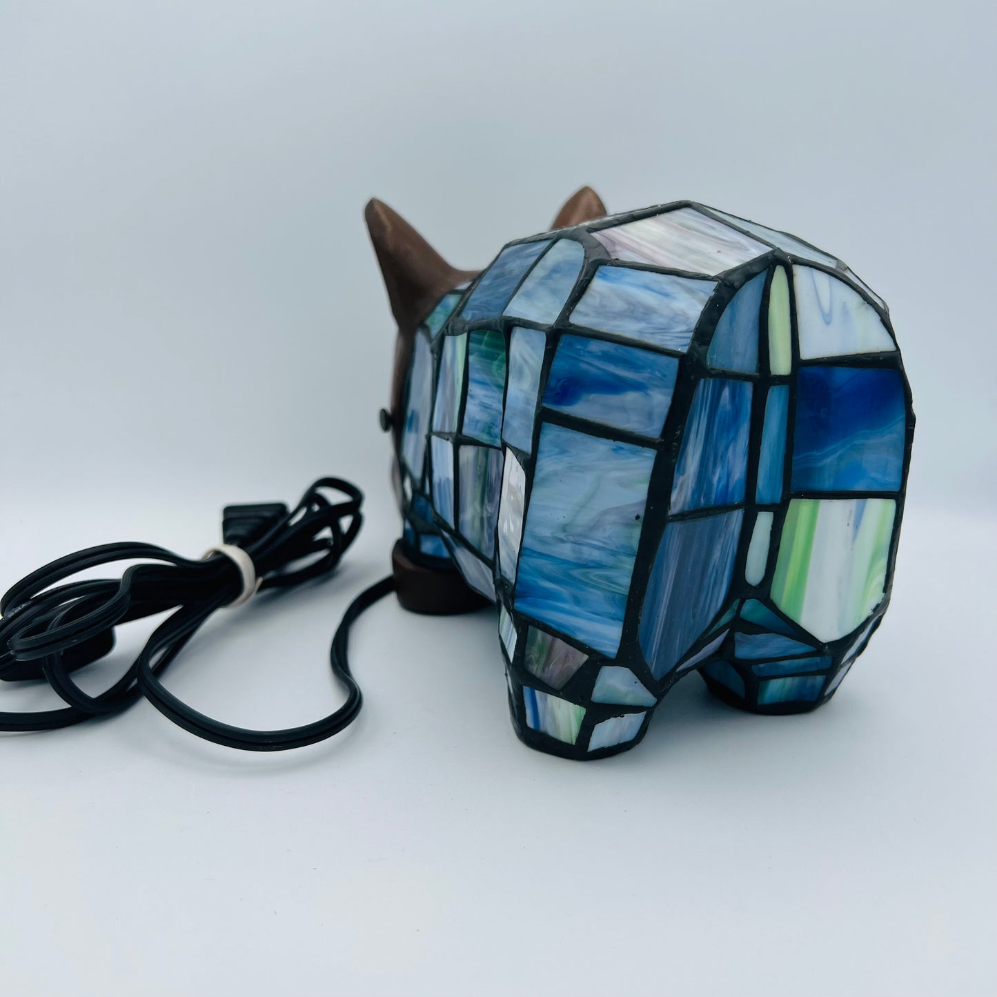 Stained Glass French Bulldog Lamp