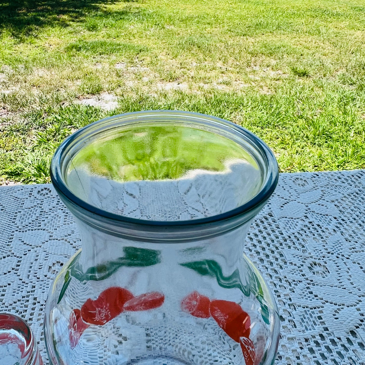 Anchor Hocking Orange Juice Carafe set