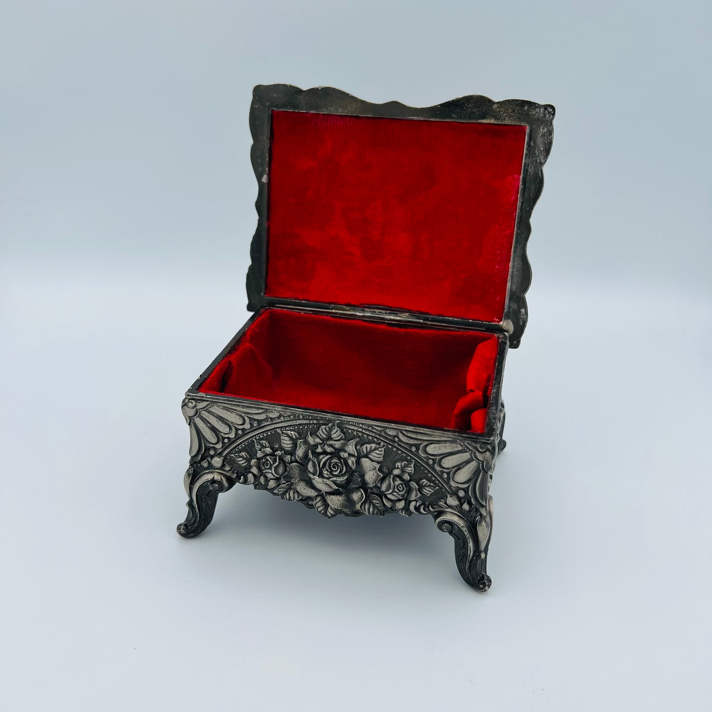 Metal Footed Casket Box