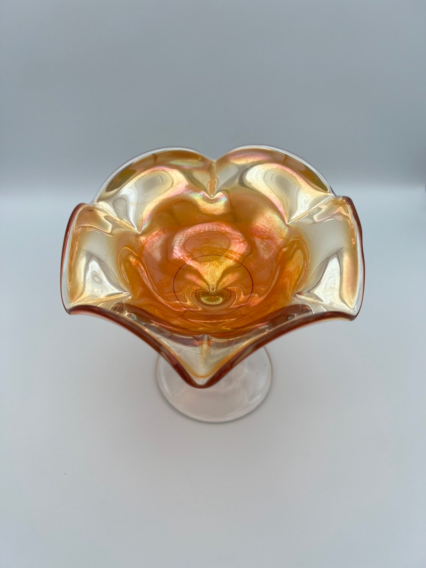 Dugan Carnival Glass Compote