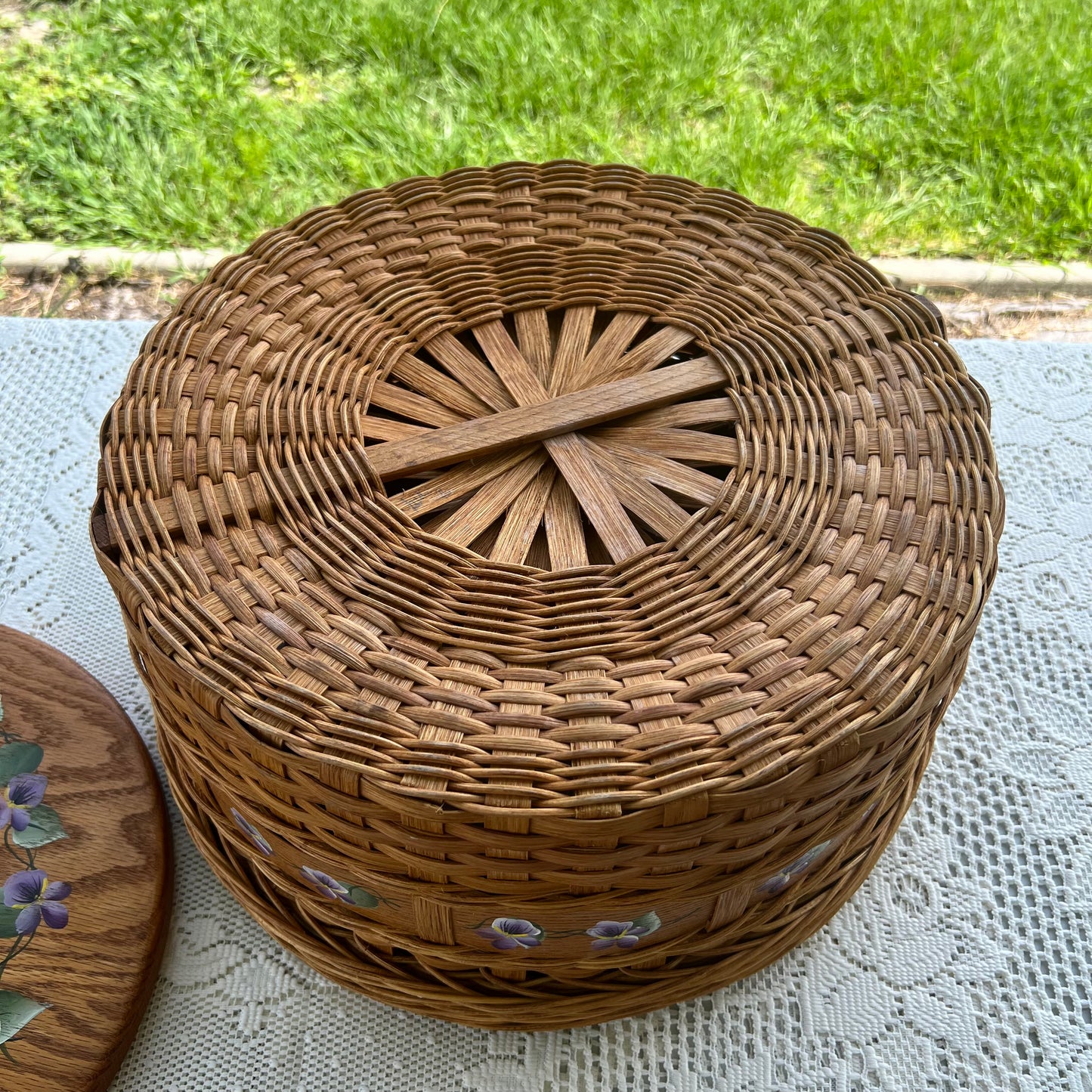 Hand Painted Basket