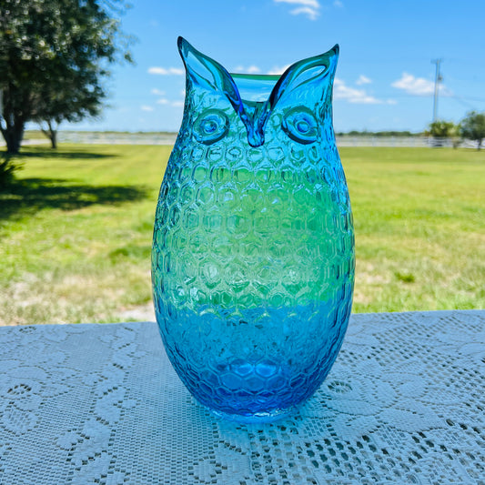 Hand Blown Owl Art Glass