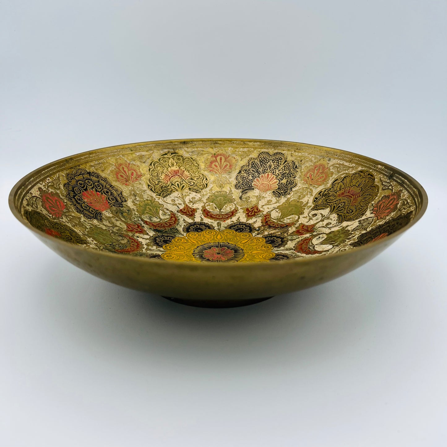 Brass & Enamel Bowl