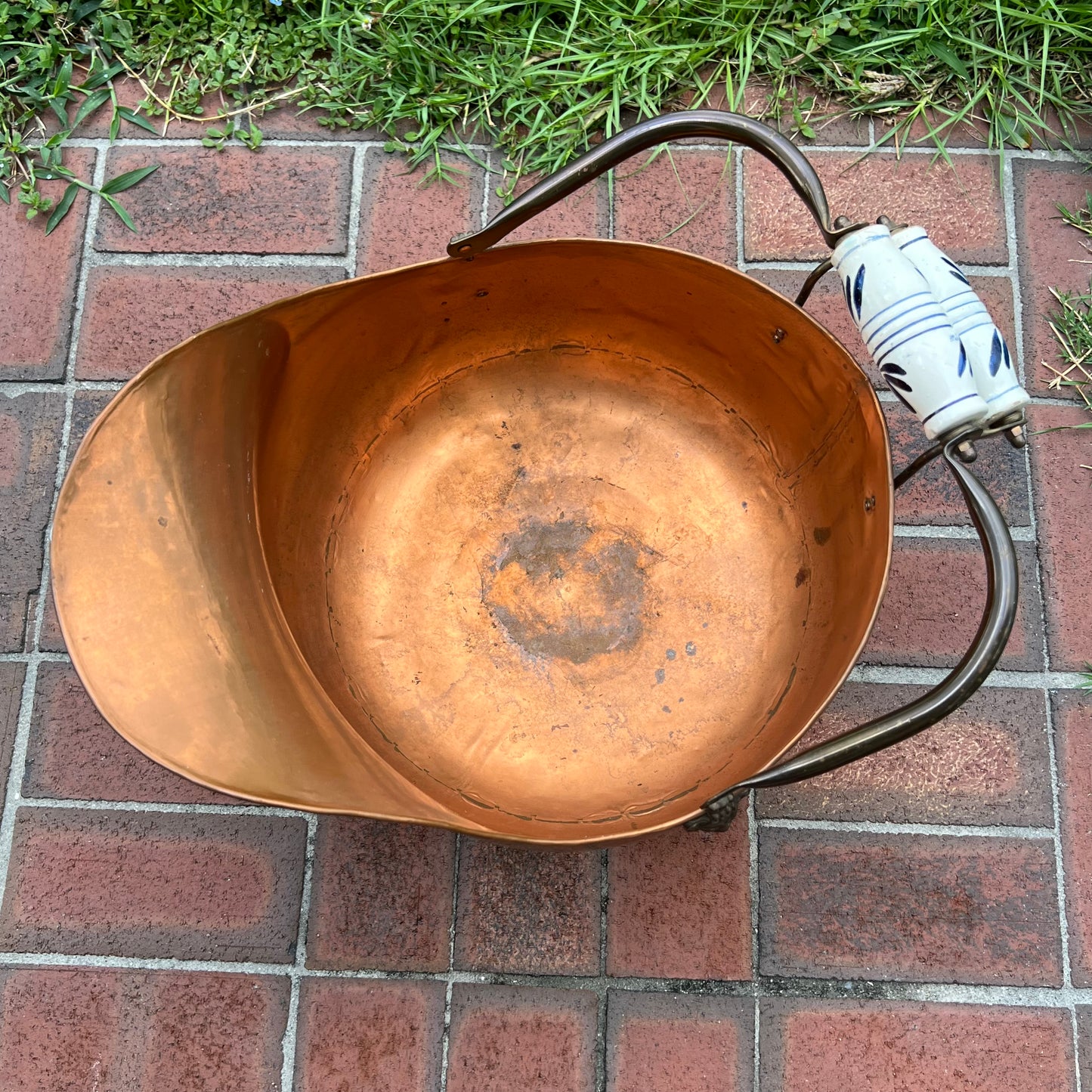 Large Copper Skuttle Bucket