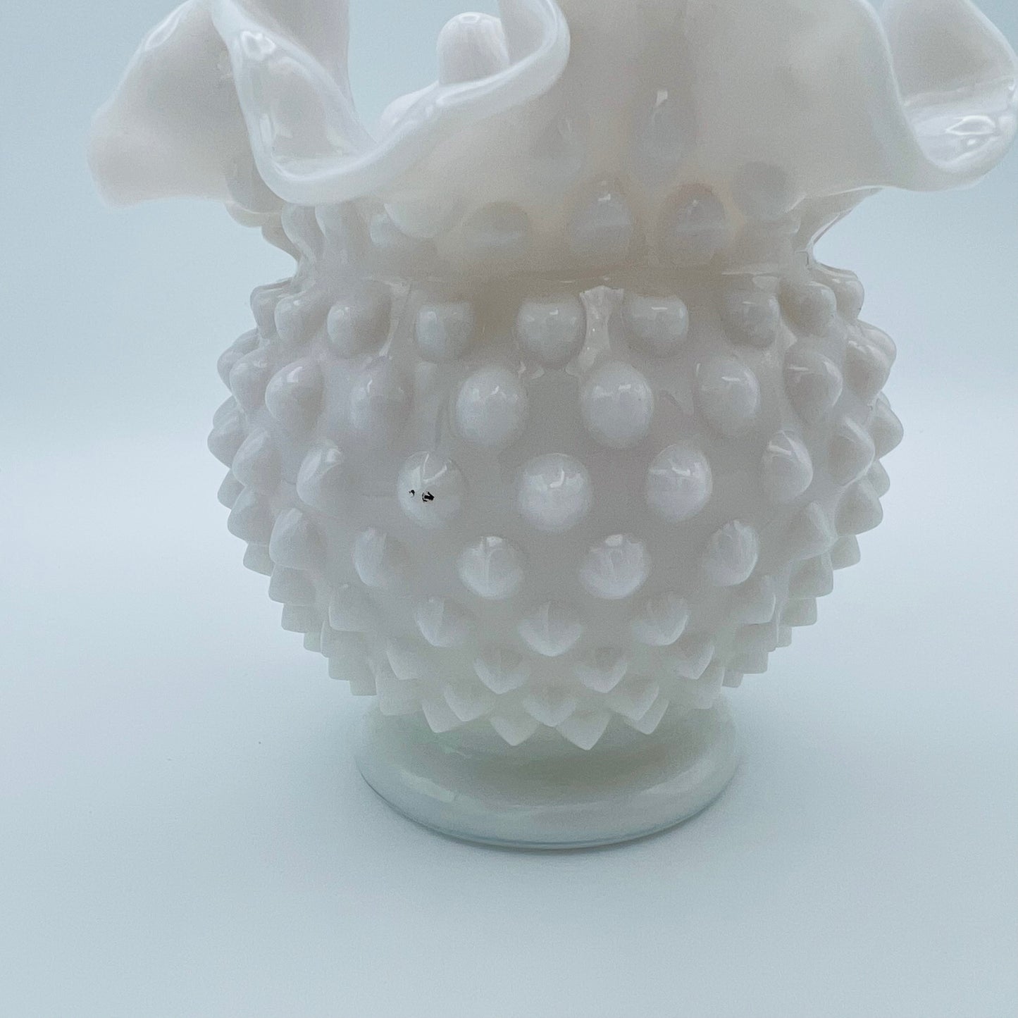 Milk glass Hobnail Vase