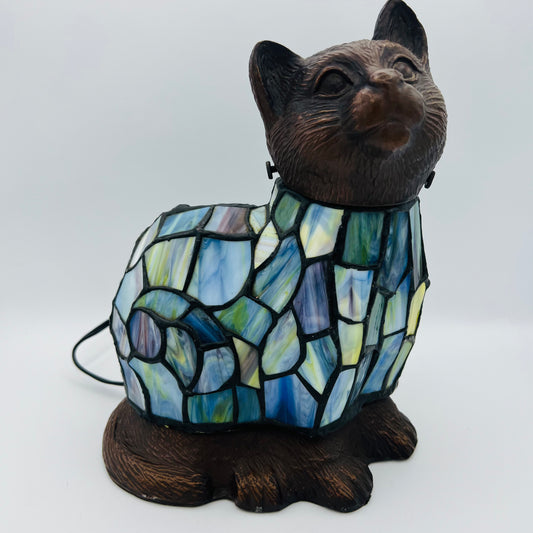 Stained Glass Cat Lamp