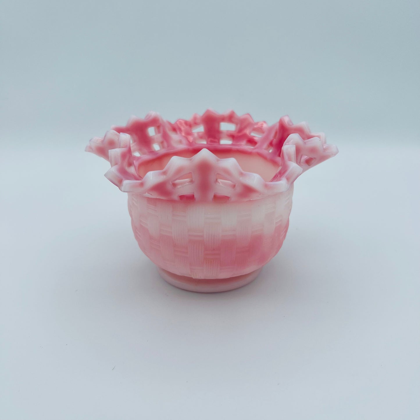 Fenton Basketweave Bowl