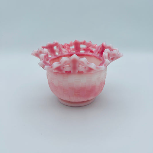 Fenton Basketweave Bowl