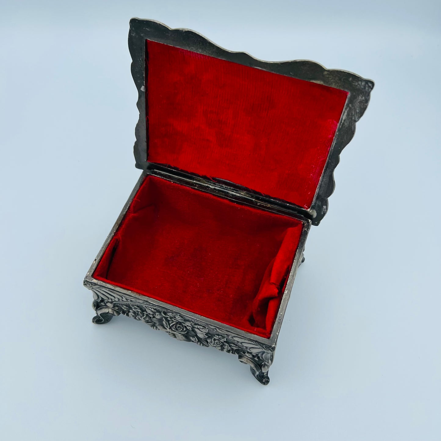 Metal Footed Casket Box