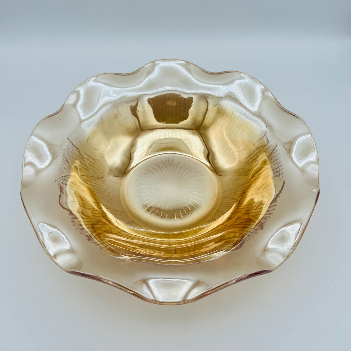 Jeannette Iris and Herringbone Bowl