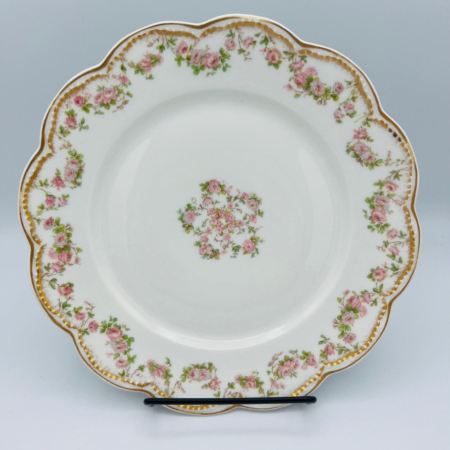 Haviland Pink Rose Plate