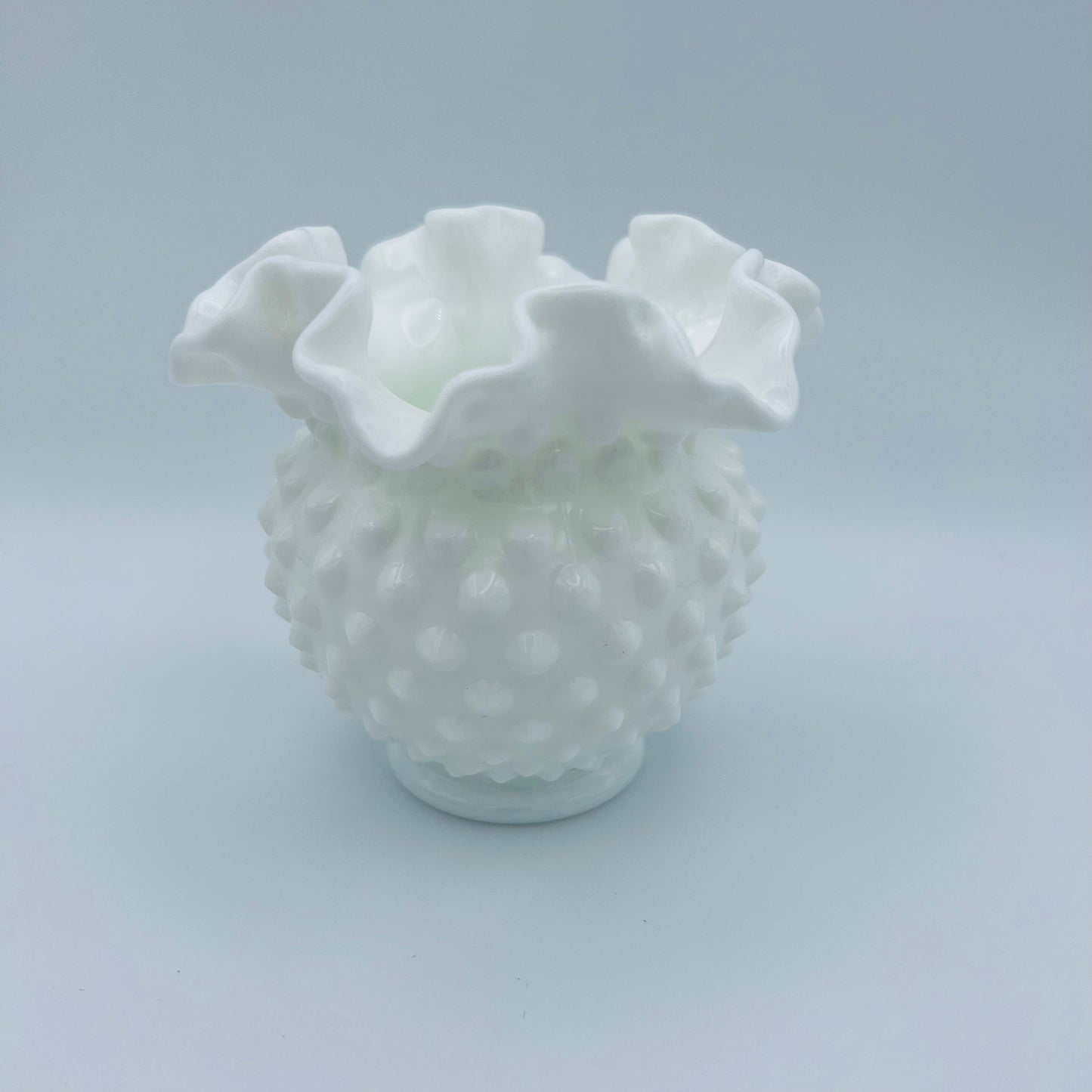 Milk Glass Hobnail Vase