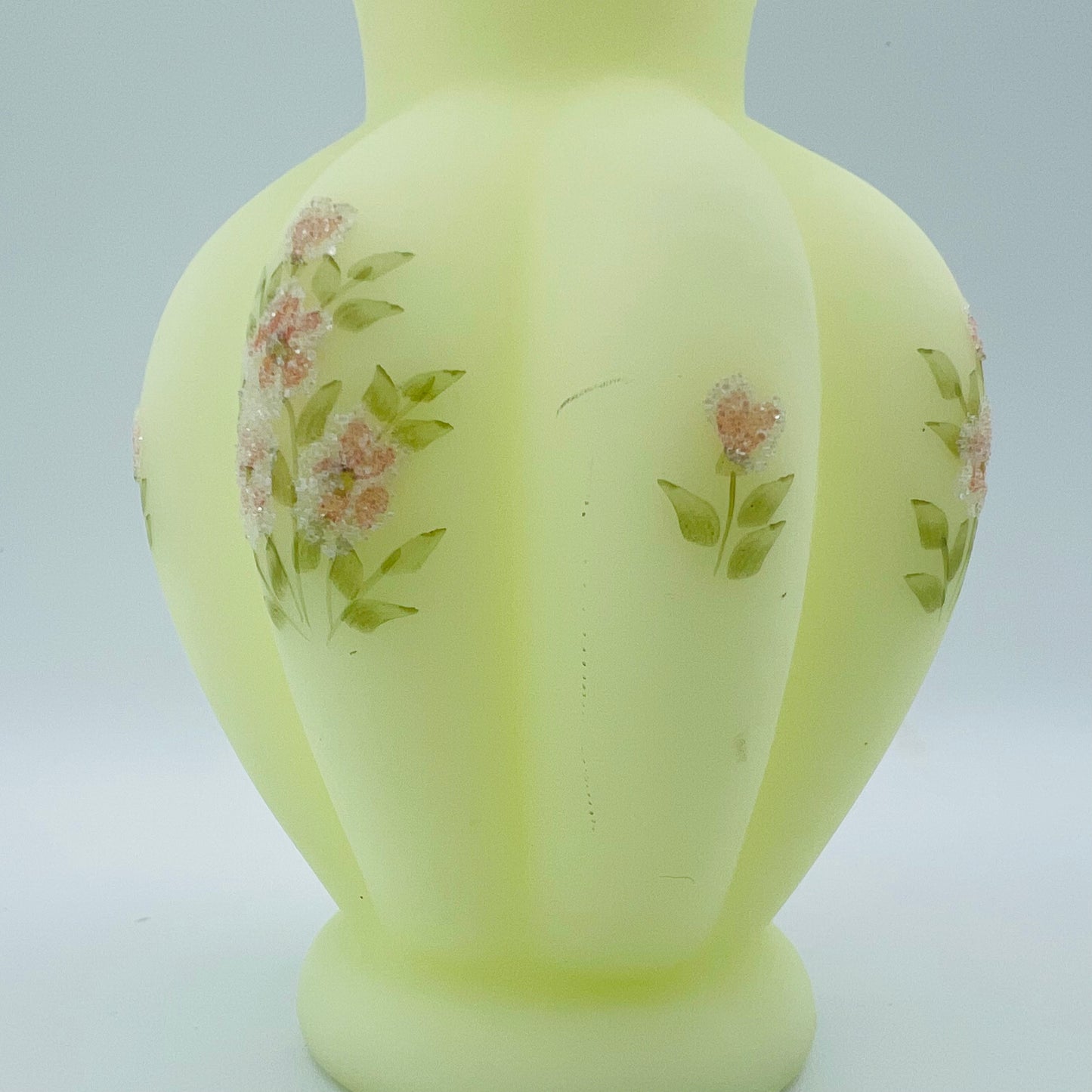 Fenton Custard Melon Vase