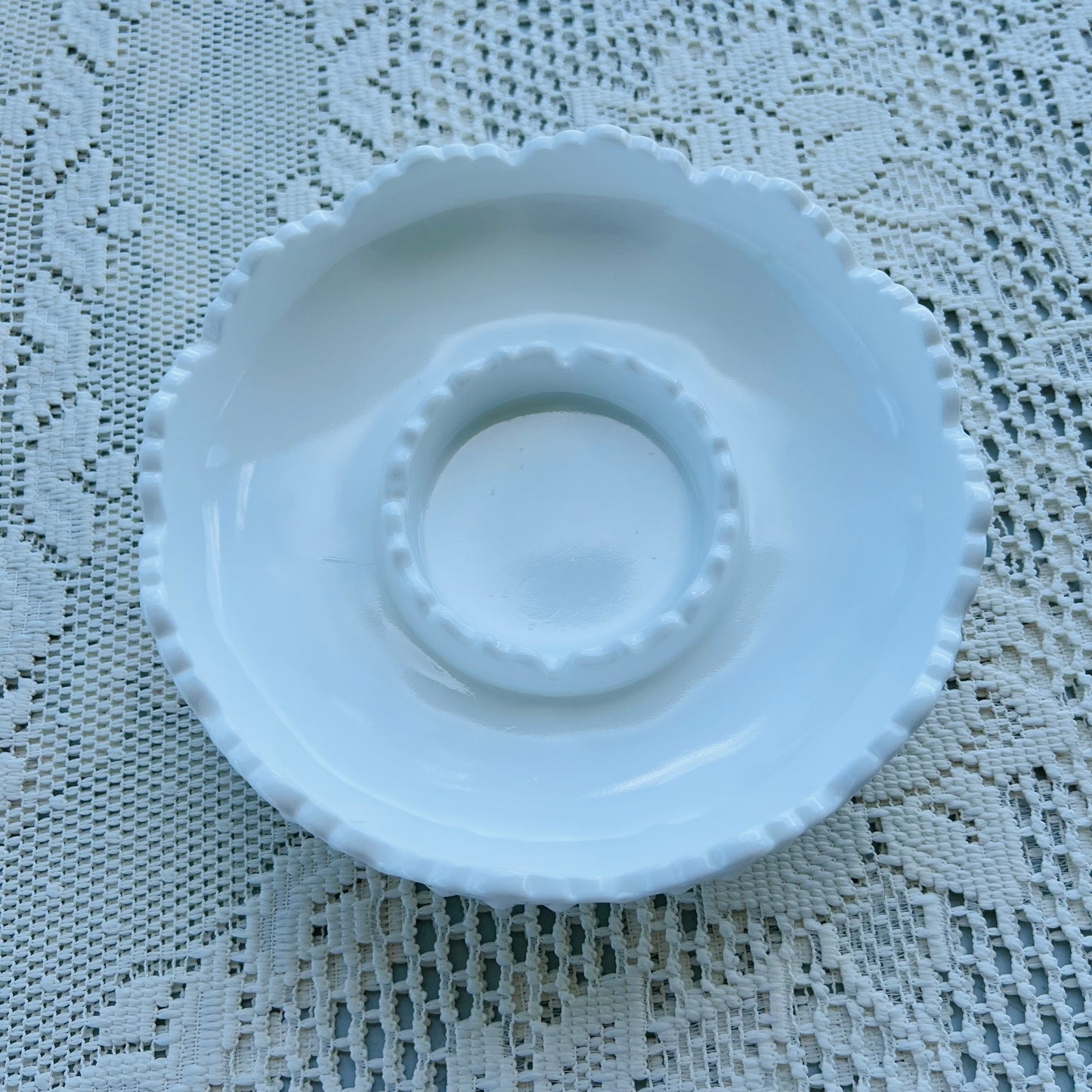 Fenton Hobnail Milk Glass Ashtray