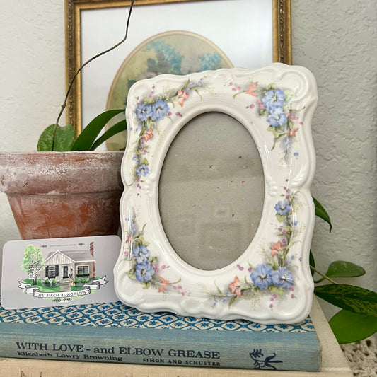 Ceramic Floral Photo Frame