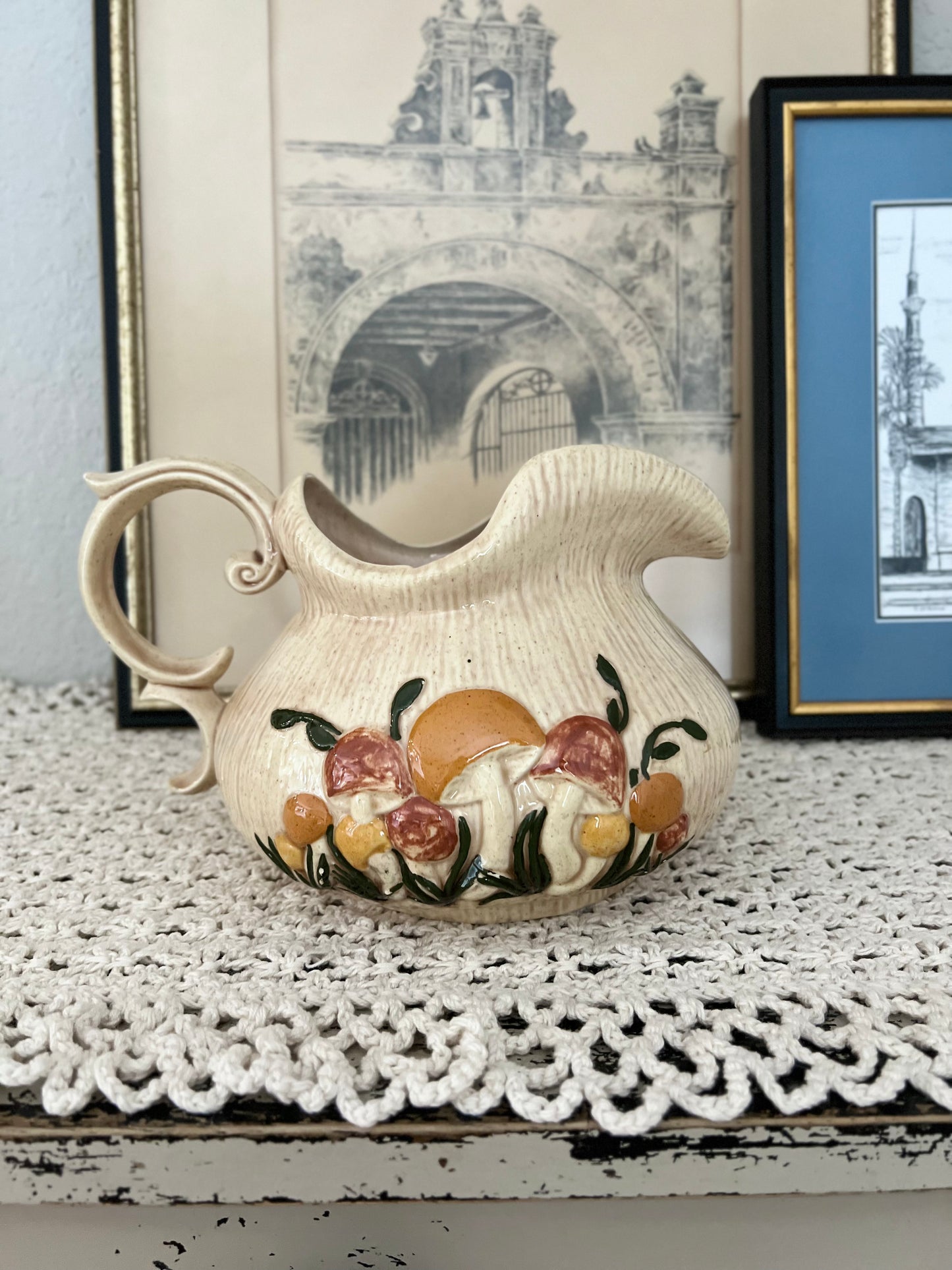 Arnel mushroom pitcher