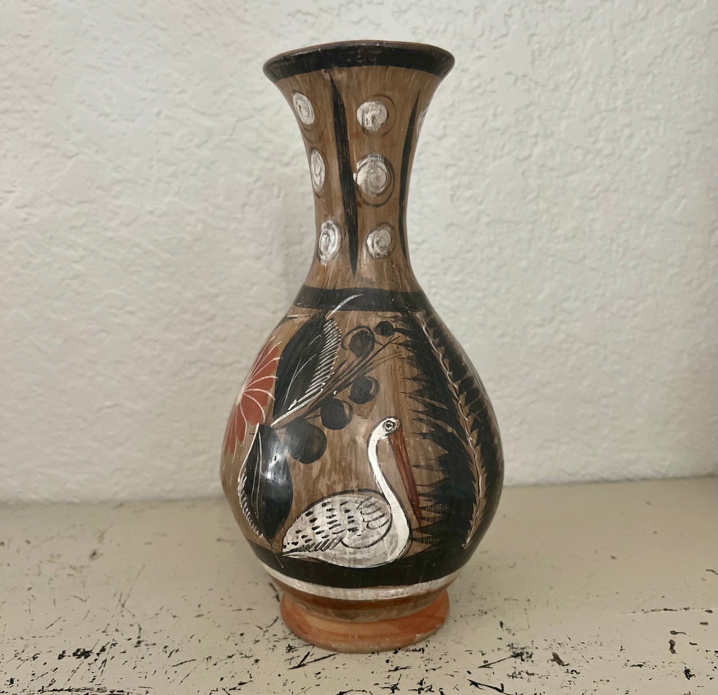 Vintage Folk Art Vase