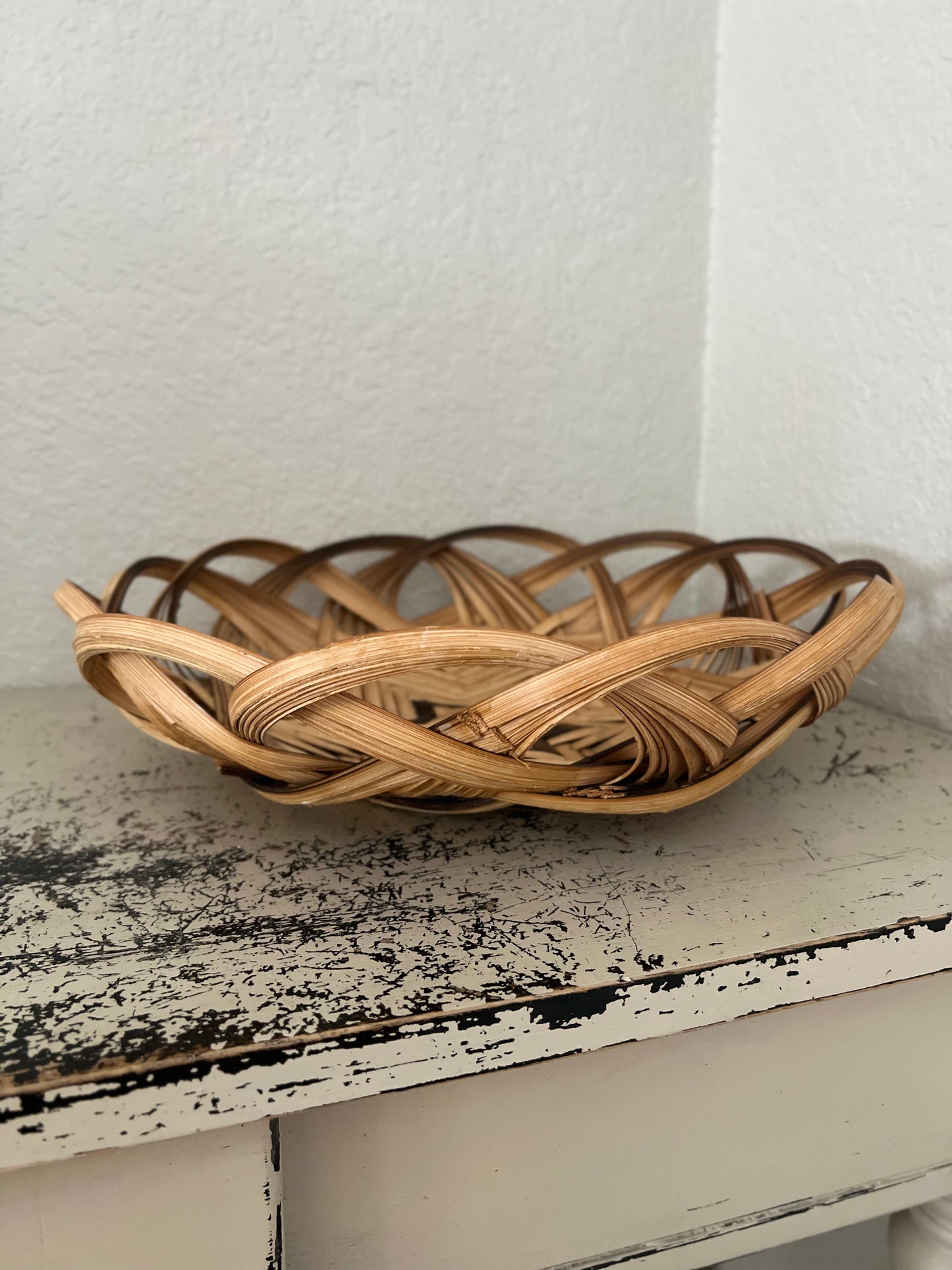 Vintage Split Rattan Basket