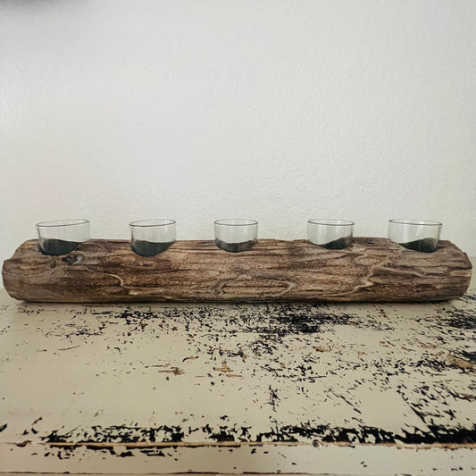 Wooden Tea Light Candle Runner