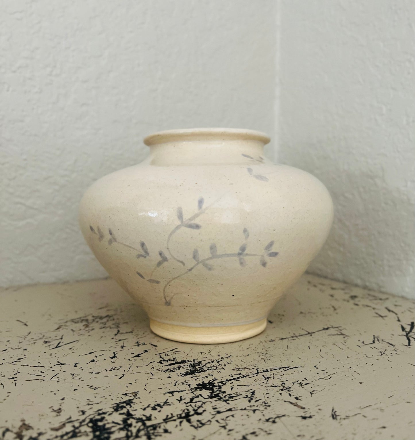 Cream Studio Pottery Vessel