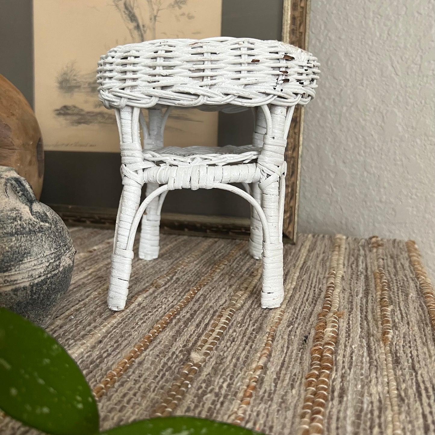 Wicker Mini Stool