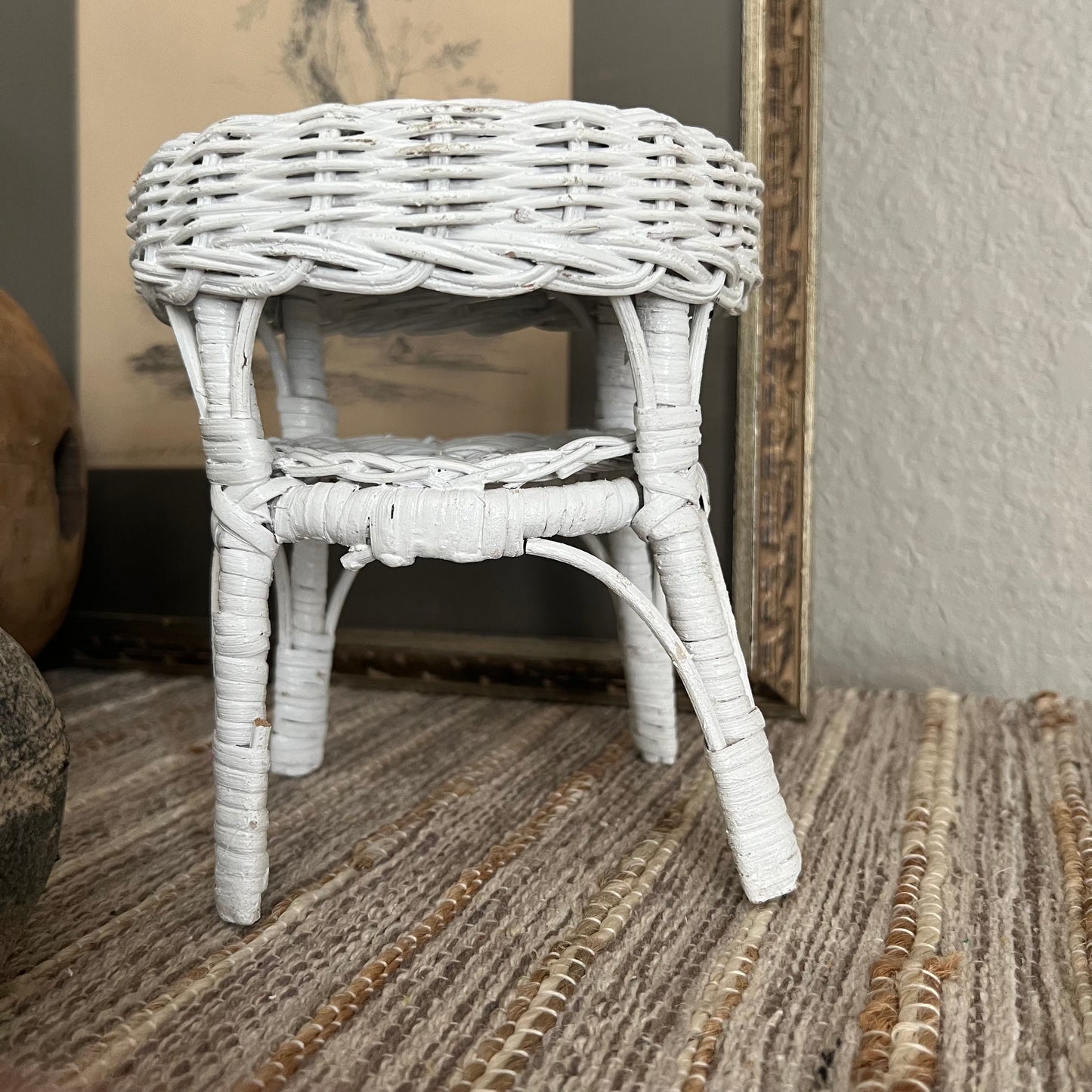 Wicker Mini Stool