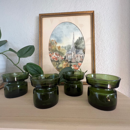 Dansk Glass candle holders