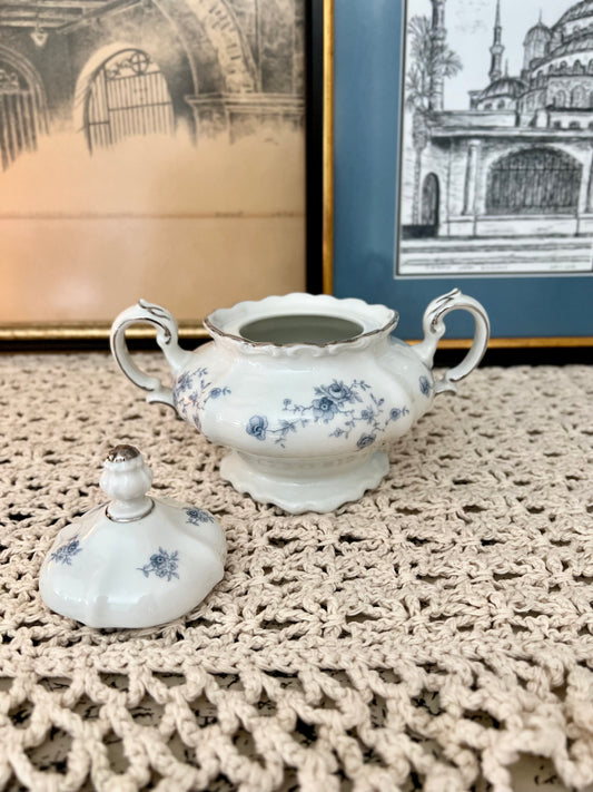 Johann Haviland Blue Garland Sugar Bowl