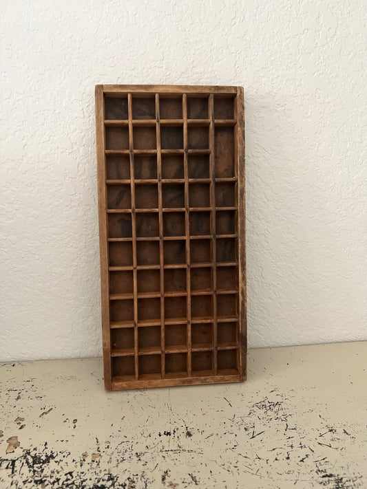 Vintage wooden printer tray