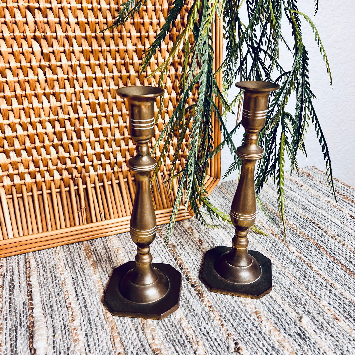 Brass Candle Stick Pair