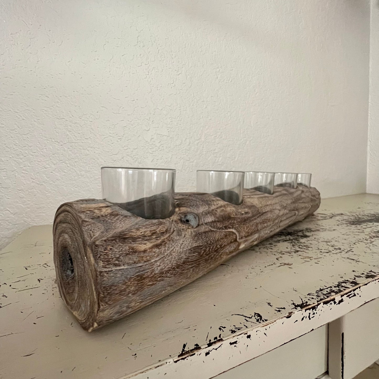 Wooden Tea Light Candle Runner